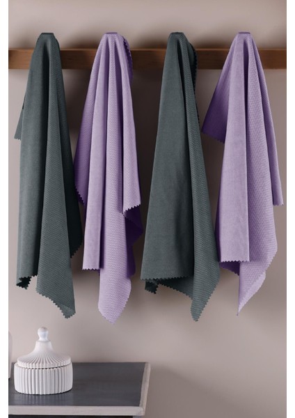 Pine | Microfiber 4'lü 40X40 cm Klasik Cam Temizlik Bezi