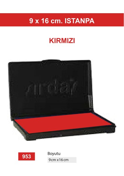 953 Istanpa 9X16 Cm. Mürekkepli - (Kırmızı) fiyatları