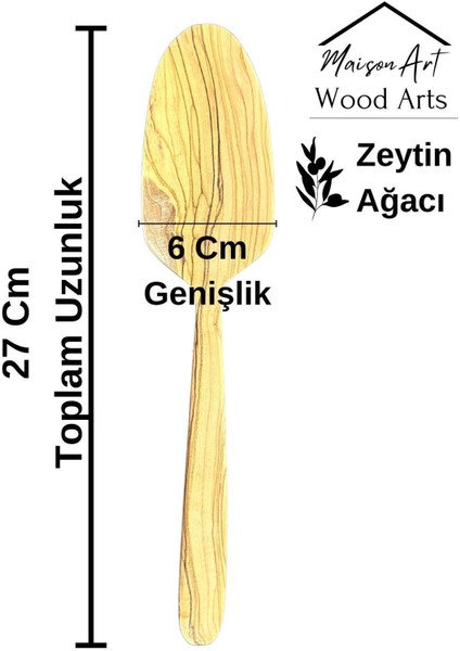 Zeytin Ağacı Spatula | 1 Adet El Yapımı Ahşap Spatula