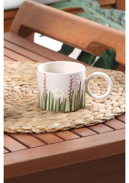 Ivy | El Yapımı Seramik Kupa Fincan Bardak Mug Seramik Double Türk Kahve Fincanı