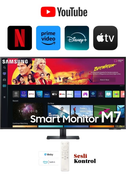 M7 43'' Wifi Bağlantı 4K Ultra HD HDR10 60hz 4ms (Hdmı Type-C) Slim Akıllı Monitör TV