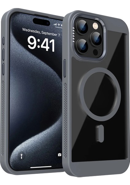iPhone 15 Pro Max Uyumlu Magsafe Destekli Kamera Koruma Çerçeveli Darbe Emici Ultra Premium Kılıf