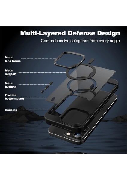 iPhone 15 Uyumlu Magsafe Destekli Kamera Koruma Çerçeveli Darbe Emici Ultra Premium Kılıf modelleri