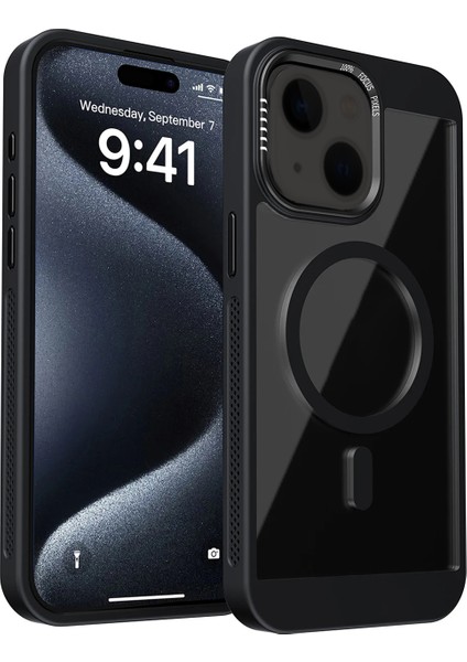 iPhone 15 Plus ve 14 Plus Uyumlu Magsafe Destekli Kamera Koruma Çerçeveli Darbe Emici Premium Kılıf