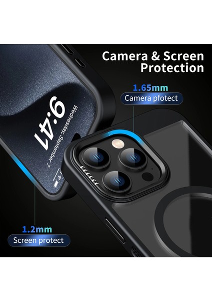 iPhone 13 Pro Uyumlu Magsafe Destekli Kamera Koruma Çerçeveli Darbe Emici Ultra Premium Kılıf fırsatları