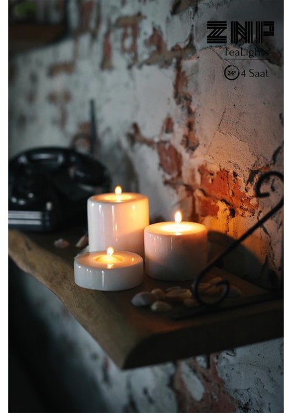 10 Adet | Okyanus Kokulu Tealight Mum | 4 Saat Yanar | Dekoratif Mumluk Mumu indirimleri