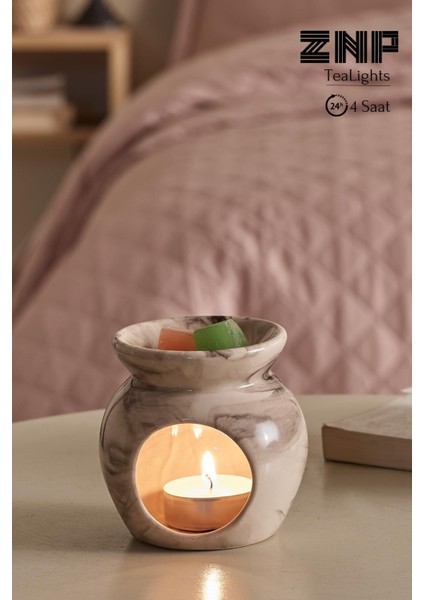 10 Adet | Gül Kokulu Tealight Mum | 4 Saat Yanar | Dekoratif Mumluk Mumu