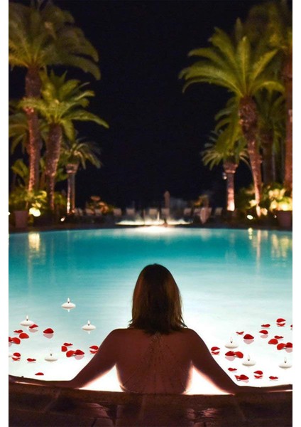 Float | Beyaz 24 Adet Yüzen Mum | 4 Saat Yanan Tea Light Mum | Kokusuz Terapi Mumu