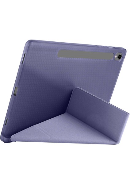 Samsun Galaxy Tab S10 + Plus Kılıf Standlı Kapaklı Kalem Bölmelli Silikonlu Kırılmaz