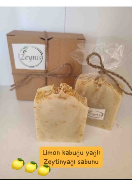 Zerdeçallı Limon Kabuğu Yağlı Zeytinyağlı Sabun (1 Adet), El Yapımı Doğal Limon Yağı Sabunu