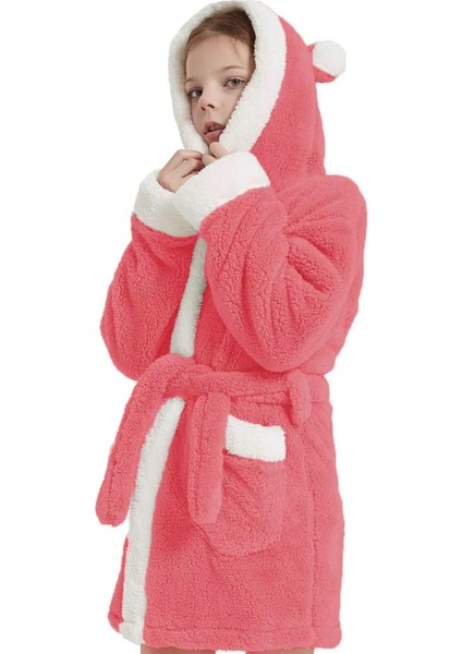 Znp Home Bunny Kapşonlu Unisex Wellsoft Çocuk Peluş Sabahlık | Bornoz