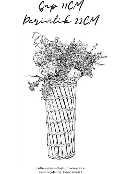 Doğal Çok Amaçlı Dekoratif Hasır Vazo
