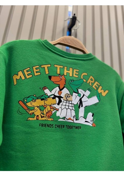 Meet The Crew Baskılı Sweatshirt Alt 2'li Takım