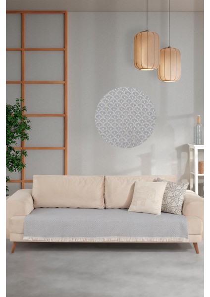 Halfy | Koltuk Örtüsü 100X210 cm | Natural Pamuklu Koltuk Şalı | Çekyat Örtüsü