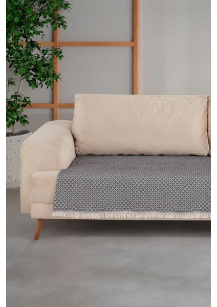 Halfy | Koltuk Örtüsü 100X210 cm | Natural Pamuklu Koltuk Şalı | Çekyat Örtüsü