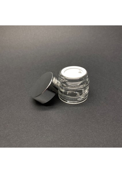 10 Adet 10 ml Cam Şeffaf Krem Kavanozu - Gümüş Aynalı Kapaklı Iç Contalı - Kozmetik Kavanoz fiyatları