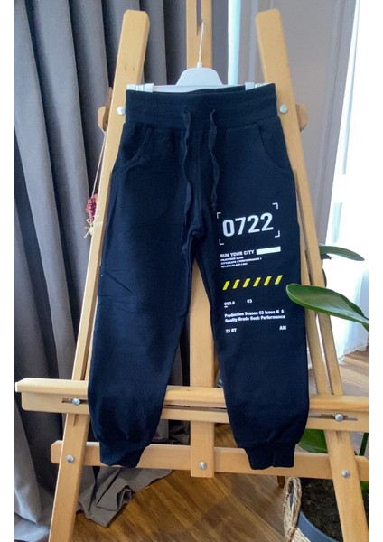 aden Lacivert Çift Cepli Jogger Model Paçası Kalın Lastikli Erkek Çocuk Okul Eşofman Altı modelleri