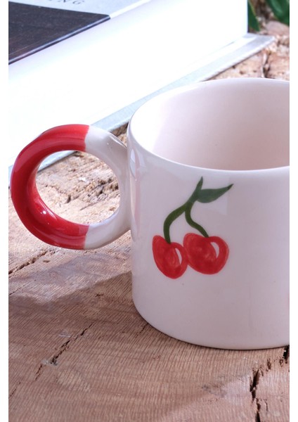 Strawberry | El Yapımı Seramik Kupa Fincan Bardak Mug Seramik Double Türk Kahve Fincanı modelleri