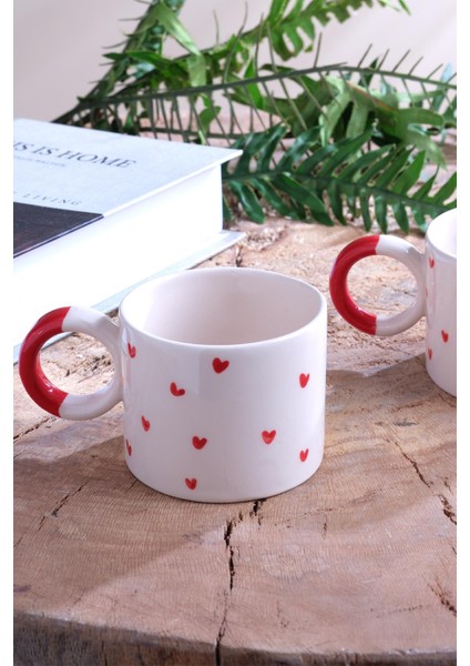 Hearts | 2 Adet Seramik Kupa Fincan Bardak Mug Seramik Double Türk Kahve Fincanı fiyatları