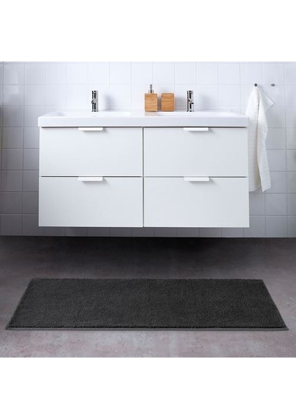 Ikea Södersjön Banyo Paspası Koyu Gri 60 x 120 cm