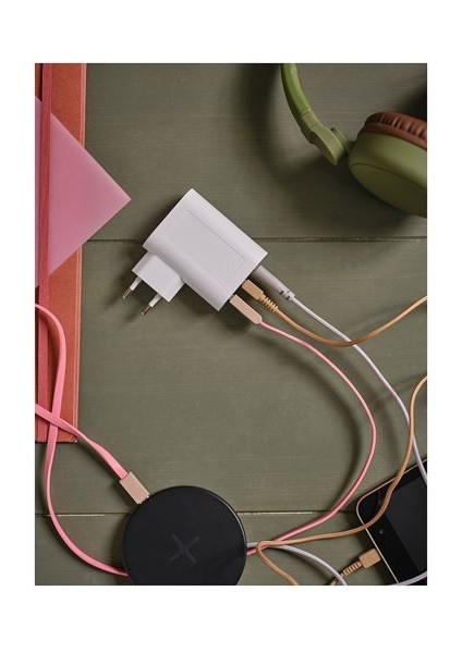 Ikea Småhagel USB Girişli Şarj Aleti, Beyaz