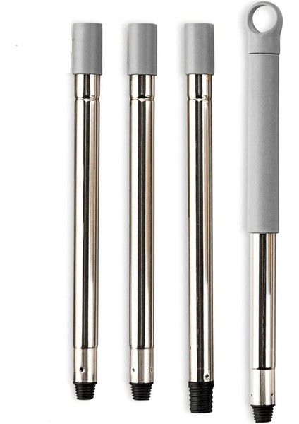 Tekno Trust 4 Parça Portatif Özel Sap Set Tüm Marka Model Paspaslara Uyumlu Çek Pas Mop Fırçası Sopası 120 cm