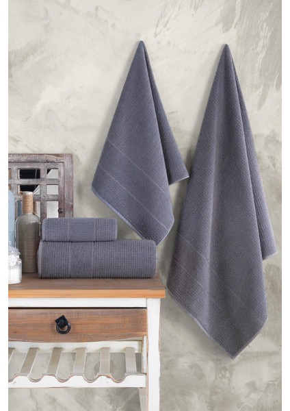 Royal | 50X90 - 70X140 cm 4'lü Banyo Havlu Seti, %100 Pamuklu Havlu Takımı fiyatları