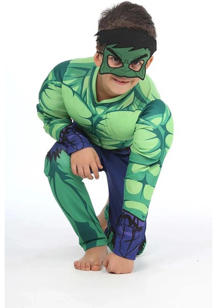 Hulk Kostümü Kaslı Hulk Çocuk Kostümü Maskeli Kaslı Parti Özel Gün Kıyafeti modelleri