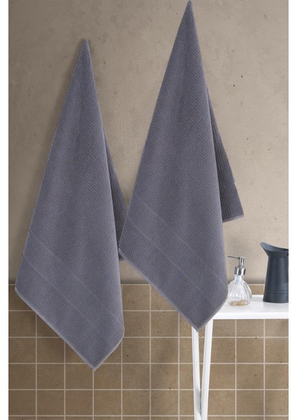 Royal | 70X140 cm 2'li Banyo Havlu Seti, %100 Pamuklu Havlu Takımı