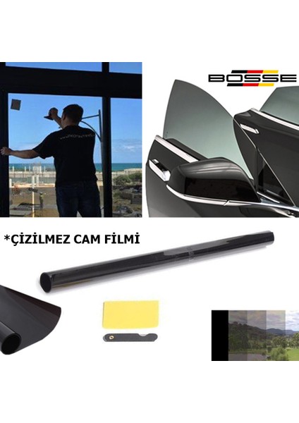 Cam Filmi Çizilmez Koyu Siyah %15 D.Black 50Cm X 6M