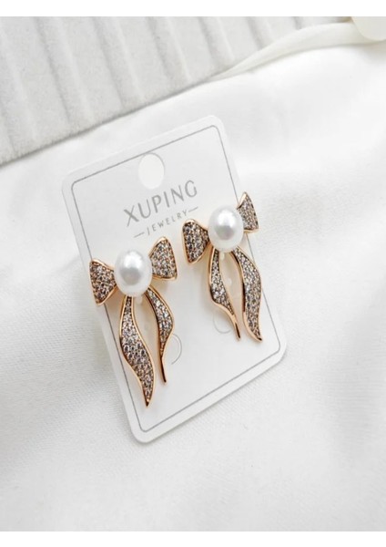 Xupings Kurdele Taşlı Çelik Küpe