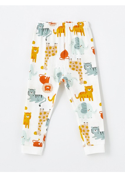 Bisiklet Yaka Uzun Kollu Baskılı Erkek Bebek Pijama Takımı