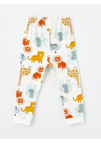 Bisiklet Yaka Uzun Kollu Baskılı Erkek Bebek Pijama Takımı