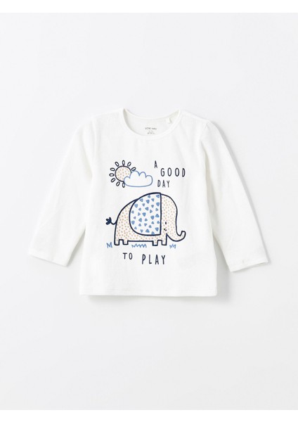 Bisiklet Yaka Uzun Kollu Baskılı Erkek Bebek Pijama Takımı