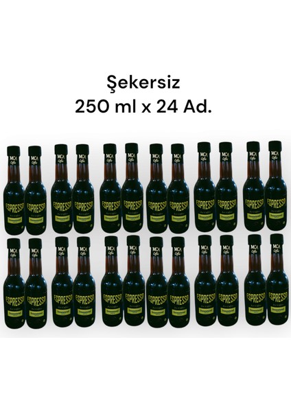 MCA Espresso Soğuk Kahve (Şekersiz) 250 ml x 24 Adet