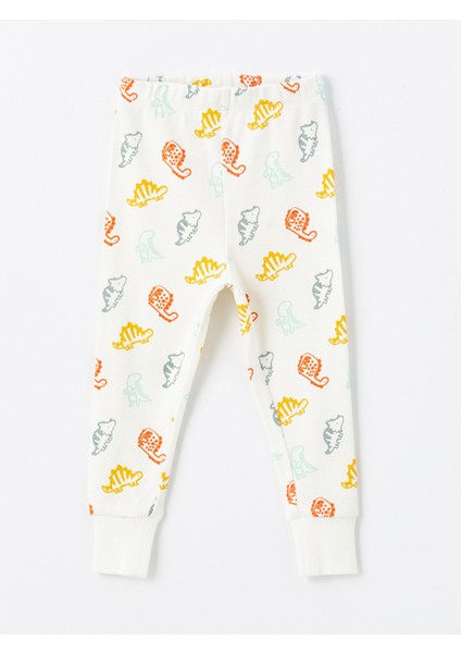 Bisiklet Yaka Uzun Kollu Baskılı Erkek Bebek Pijama Takımı