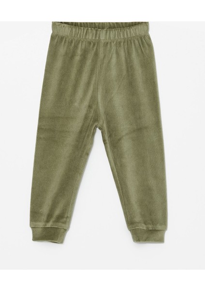 Bisiklet Yaka Uzun Kollu Baskılı Kız Bebek Pijama Takım