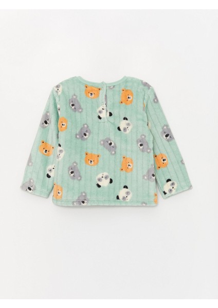 Bisiklet Yaka Uzun Kollu Desenli Erkek Bebek Pijama Takımı fiyatları