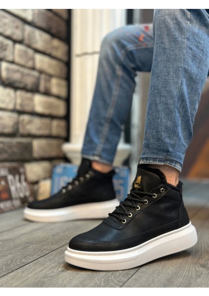 BA0151 Içi Kürklü Bağcıklı Erkek Tarz Spor Bot