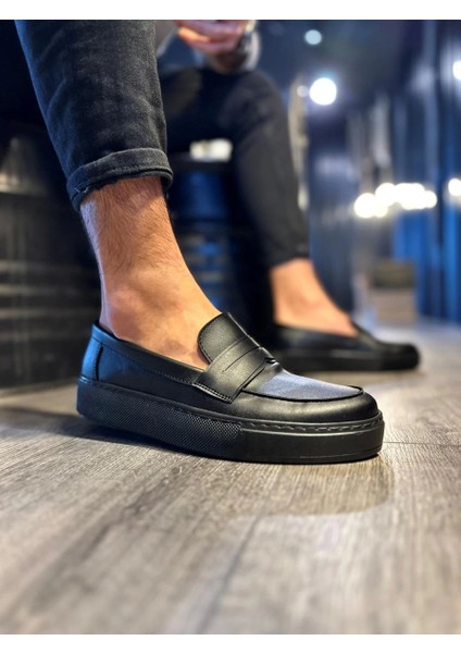 Günlük Klasik Ayakkabı 400 Siyah (Siyah Taban) fırsatları