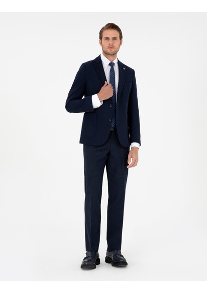 Erkek Lacivert Slim Fit Kumaş Pantolon 50293167-VR033 modelleri