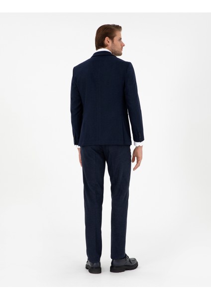 Erkek Lacivert Slim Fit Kumaş Pantolon 50293167-VR033 fırsatları