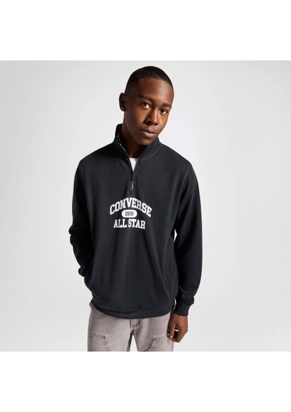 Classıc Sport Quarter Zıp Siyah Sweatshirt 10026710-001