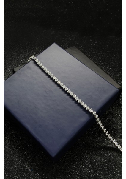 Su Yolu Kalp Taşlı 925 Ayar Kadın Bileklik fiyatları