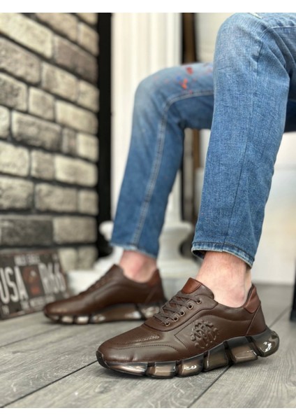 BA0338 Içi Dışı Hakiki Deri Rahat Taban Kahve Sneakers Casual Erkek Ayakkabı fiyatları