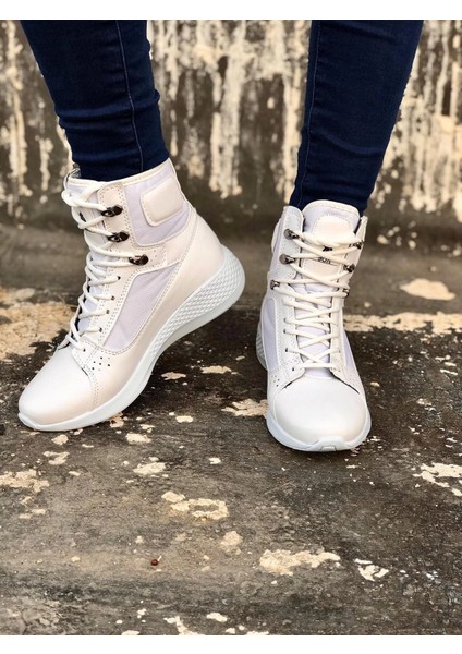 BA0600 Bağcıklı Beyaz Boksör Unisex Spor Postal Bot fırsatları