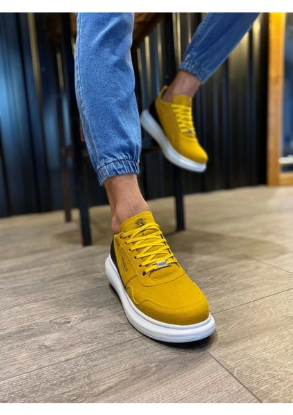 Yüksek Taban Günlük Süet Ayakkabı 040 Sarı fiyatları