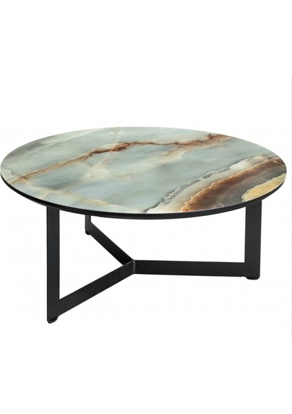 Design 2 Mermer Desenli Orta Sehpa