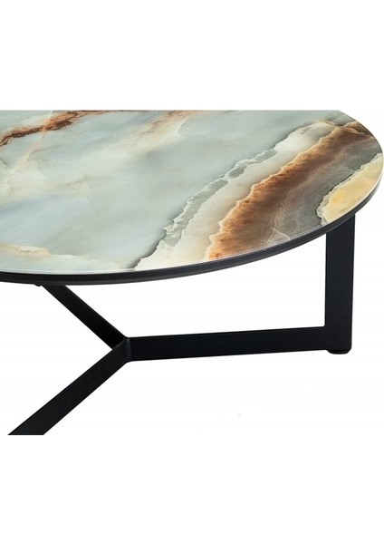 Design 2 Mermer Desenli Orta Sehpa