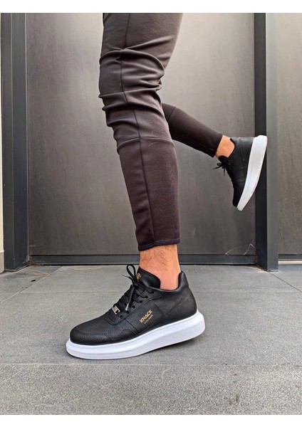 Knack Yüksek Taban Günlük Ayakkabı 040 Siyah (Beyaz Taban) modelleri